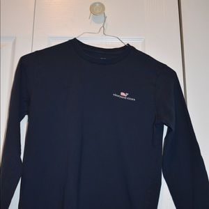 Boys Vineyard Vines Long-Sleeve Blue Whale M Shirt